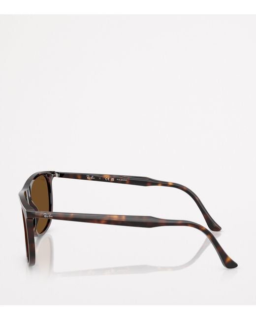 Ray-Ban Brown Rb2216 Rectangle Sunglasses