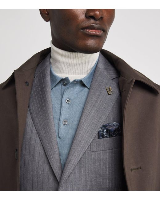 Pal Zileri Gray Wool-Blend Blazer for men