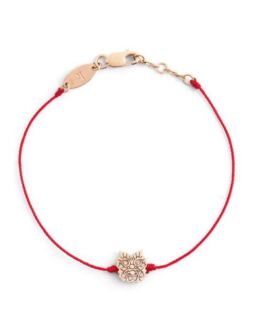 RedLine Red Rose Gold And Diamond Lucky Dragon Bracelet
