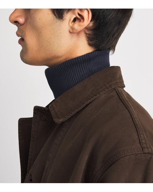 Jacob Cohen Blue Wool-Silk Rollneck Jumper for men
