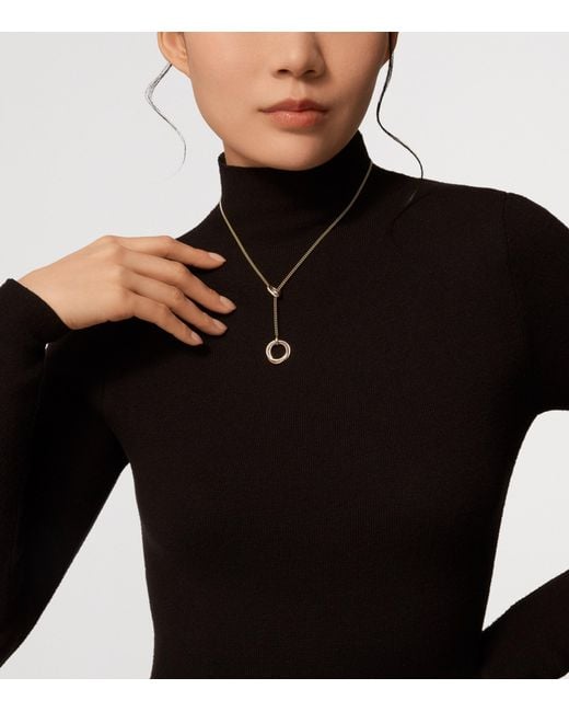 Cartier Metallic Mixed And Diamond Trinity Necklace