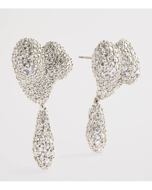 Vivienne Westwood Metallic Mimosa Pavé Earrings