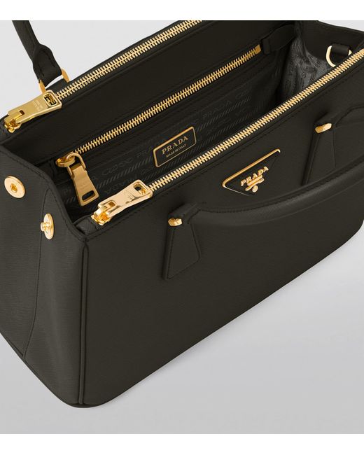 Prada Black Medium Leather Galleria Top-Handle Bag