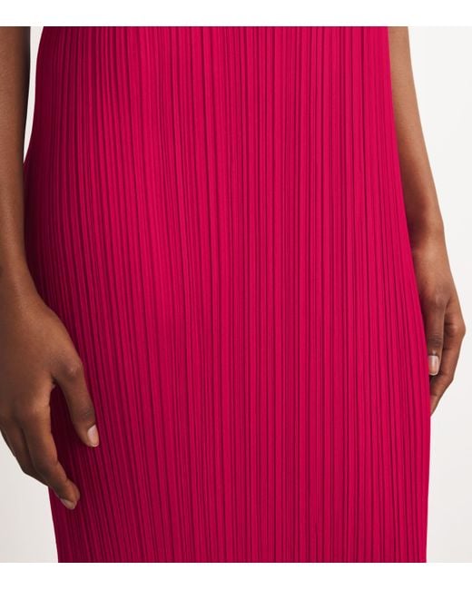 Pleats Please Issey Miyake Pink New Colorful Basics Maxi Dress