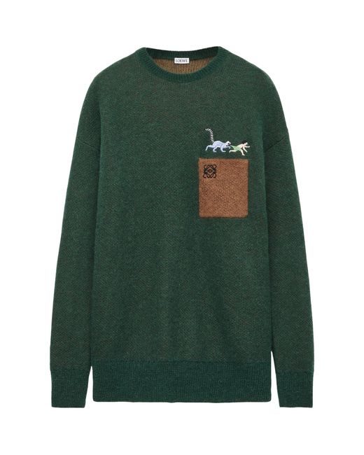 Loewe Green X Suna Fujita Pocket-detail Sweater for men