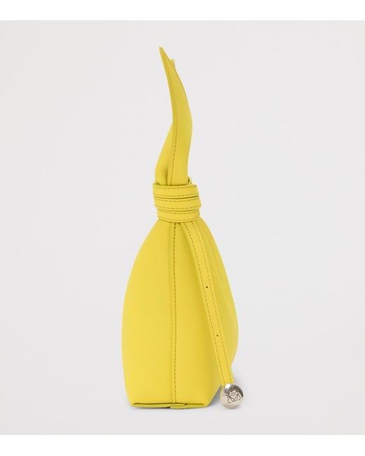 Loewe Yellow Mini Leather Scarf Shoulder Bag
