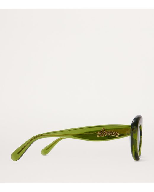 Loewe Green Acetate Dawn Oval Sunglasses