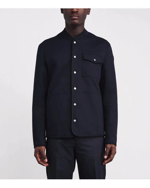 Moncler Blue Cotton-Blend Jersey Bandelier Jacket for men