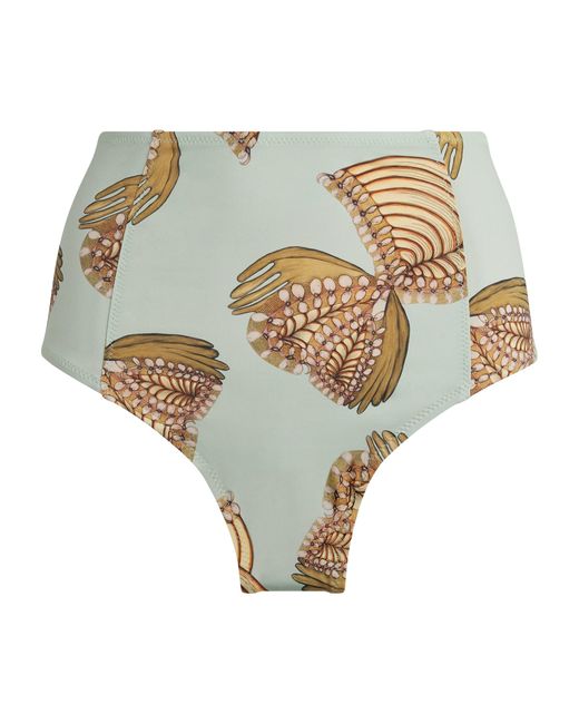 Ulla Johnson Natural Zahara High-Waist Bikini Briefs