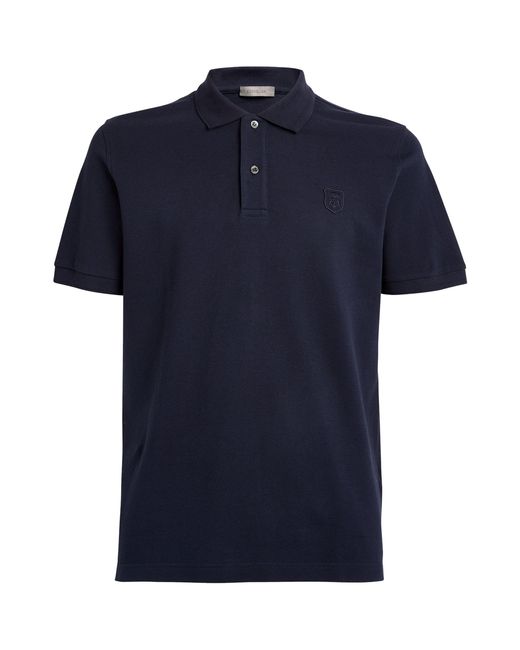 Corneliani Blue Cotton Polo Shirt for men