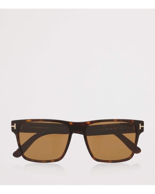 Tom Ford Brown Tortoiseshell Calder Square Sunglasses for men