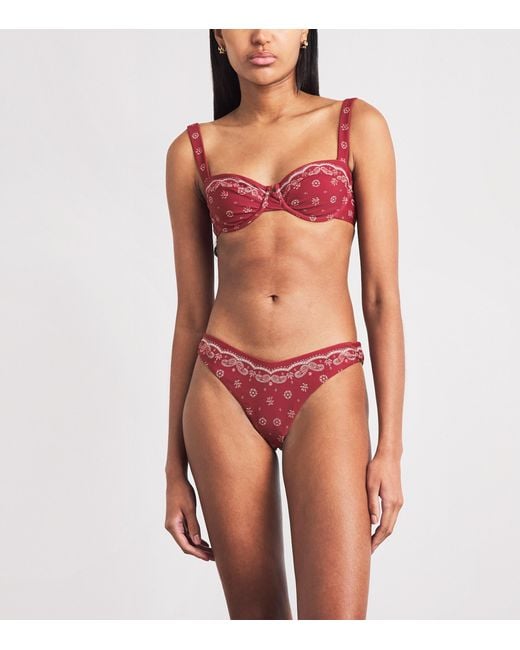 Devon Windsor Red Lara Balconette Bikini Top