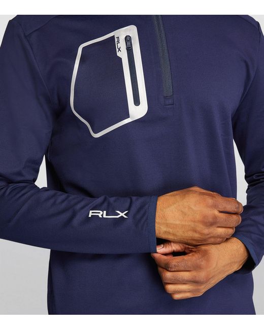 RLX Ralph Lauren Half-zip Mid Layer Sweatshirt in Blue for Men