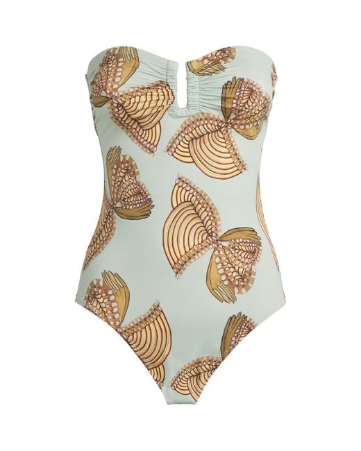 Ulla Johnson Metallic Monterey Strapless Swimsuit
