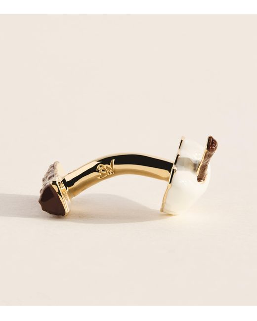 Babette Wasserman Natural Plated Ice Cream Cufflinks for men