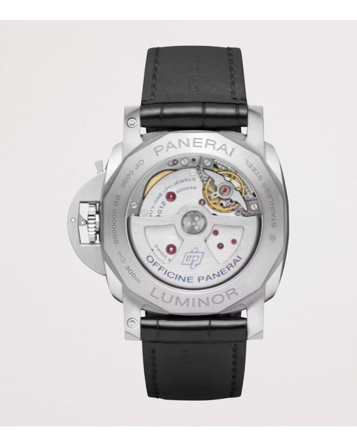 Panerai Black Stainless Steel Luminor Bitempo Watch for men