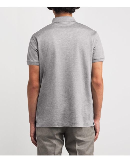 Ralph Lauren Gray Cotton Logo Polo Shirt for men
