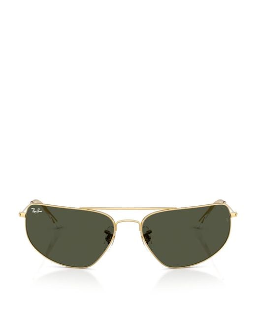 Ray-Ban Green Rectangle Sunglasses