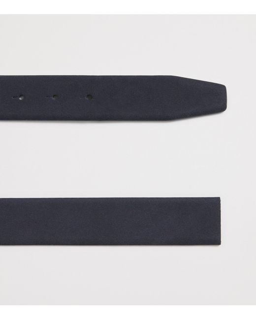 Giorgio Armani Blue Suede Reversible Belt Strap for men