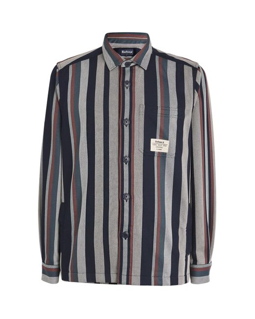 Barbour Black Striped Hawkhill Shirt for men