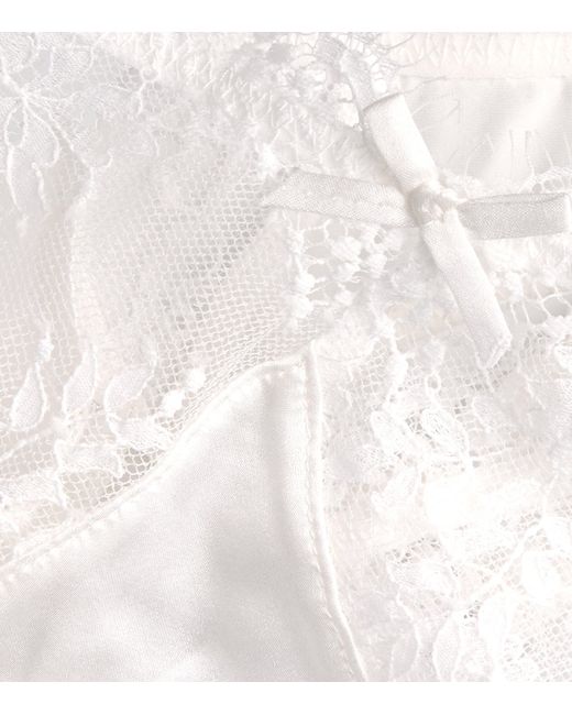 Fleur du Mal White Lace Frankie Thong