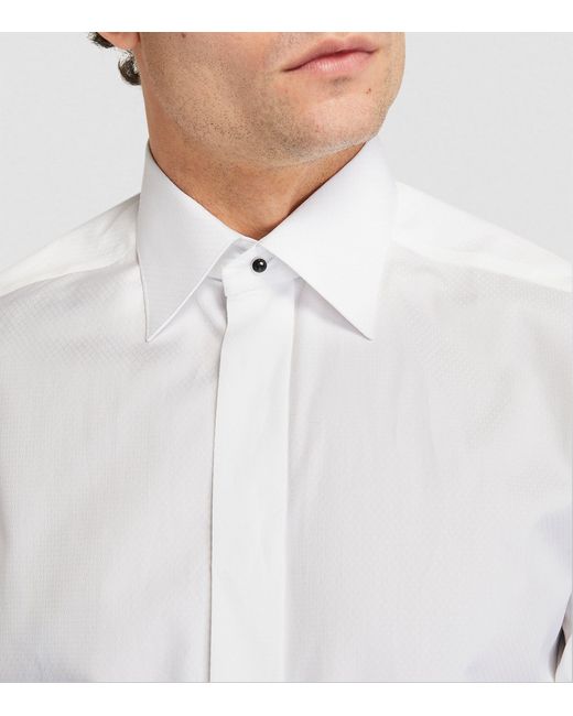 Eton of Sweden White Cotton Honeycomb Shirt for men