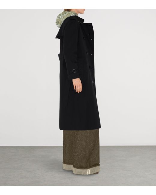 Burberry Black Double Breasted Belted Trench Coat
