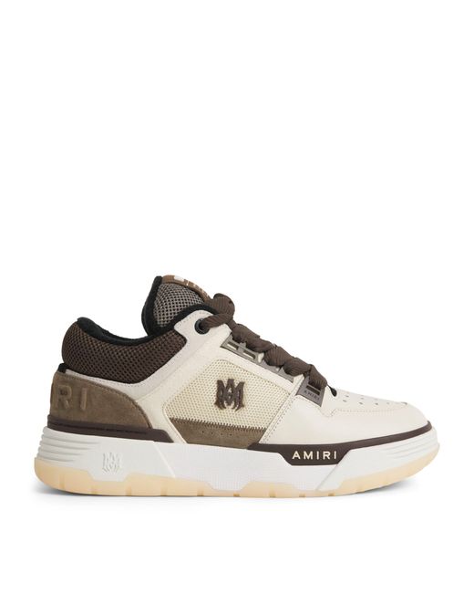 Amiri Brown Leather Ma-1 Sneakers for men