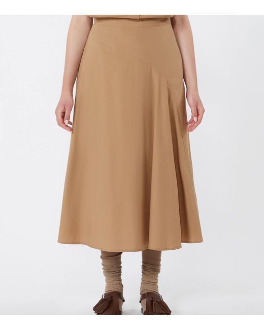 Weekend by Maxmara Natural Cotton Midi Skirt