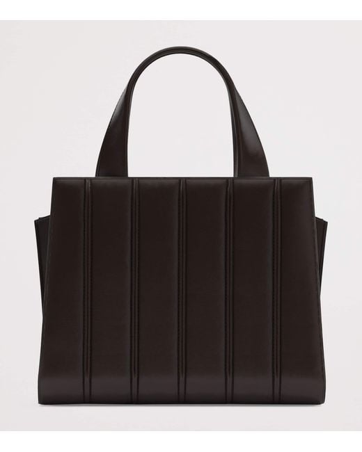 Max Mara Black Medium Quilted Whitney Top-Handle Bag