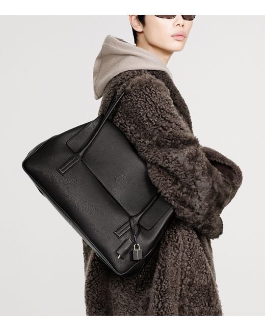 Tom Ford Black Leather Eclipse Shoulder Bag
