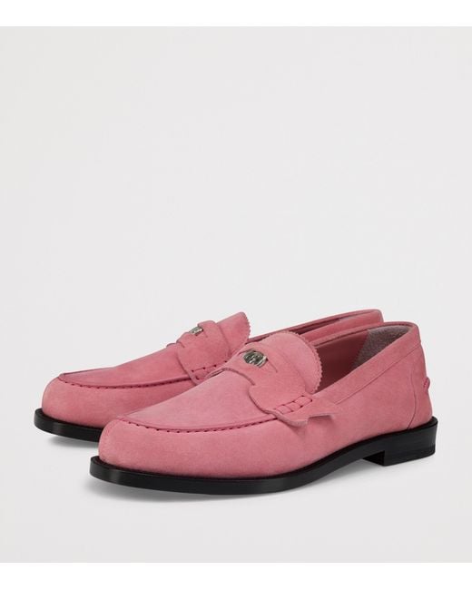 Christian Louboutin Pink The Plato Suede Loafer