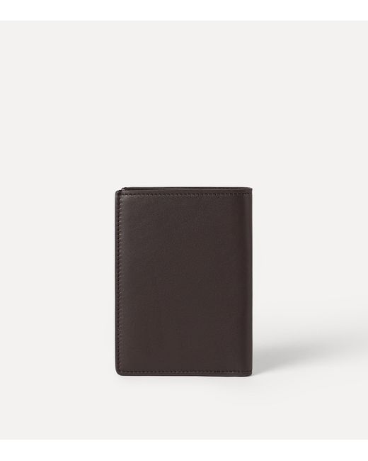 Brunello Cucinelli Black Leather Bifold Card Holder for men