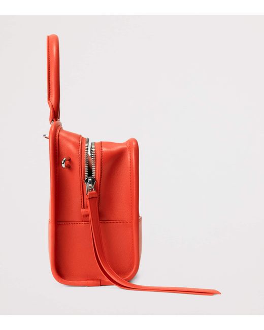 Loewe Red Small Leather Amazona 180 Top-Handle Bag