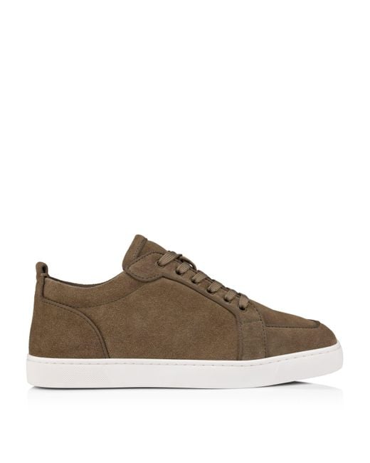 Christian Louboutin Brown Rantulow Orlato Leather Low-Top Sneakers for men