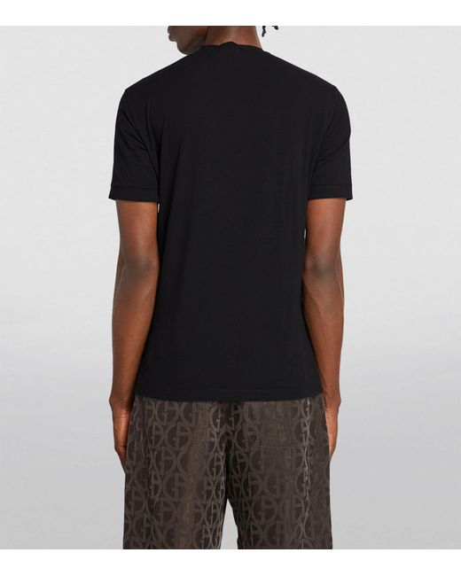 Giorgio Armani Black Crew-neck T-shirt for men