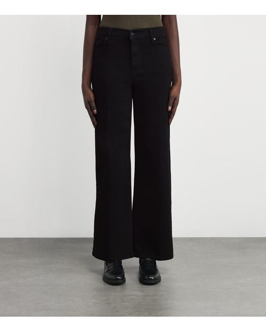 FRAME Black Le Slim Palazzo Wide-Leg Jeans