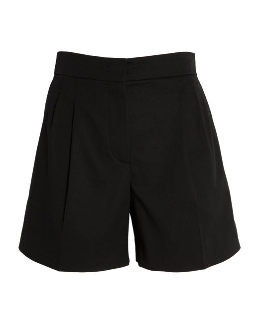 Max Mara Black Pleated Shorts