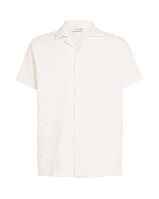 BLUEMINT White Corduroy Marsel Shirt for men