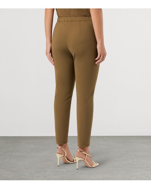 Marina Rinaldi Green Canvas Slim Trousers