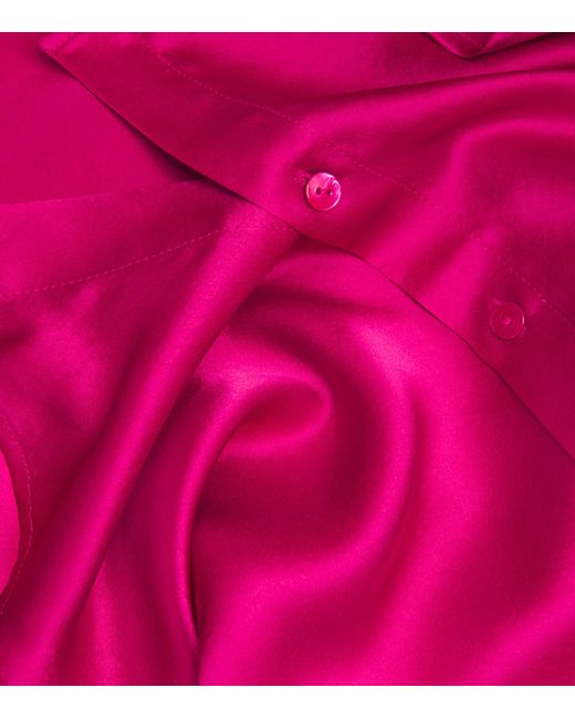 L'Agence Pink Silk Tyler Blouse