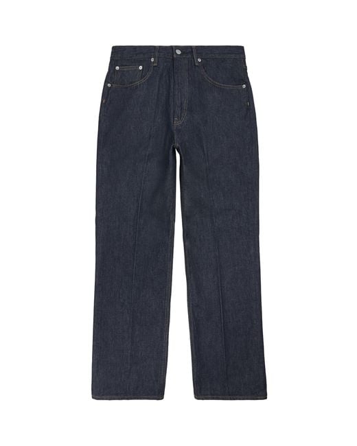 Auralee Blue Hard Twist Straight Jeans for men