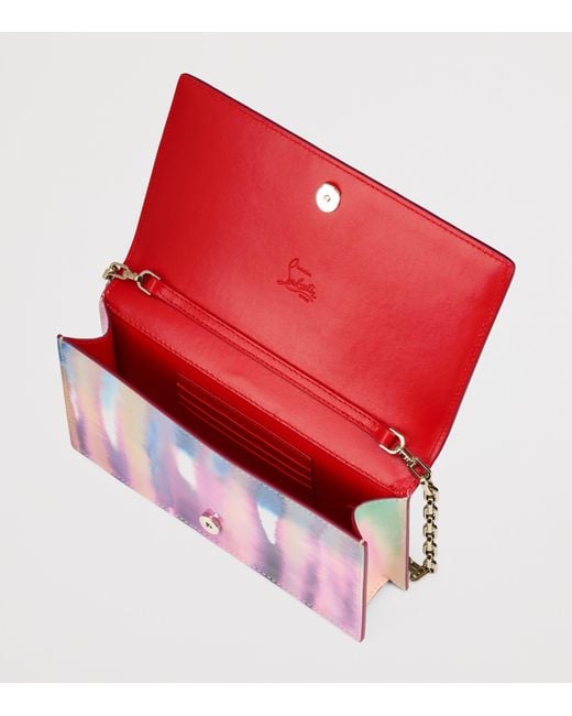 Christian Louboutin Purple Bettina Patent Leather Clutch Bag