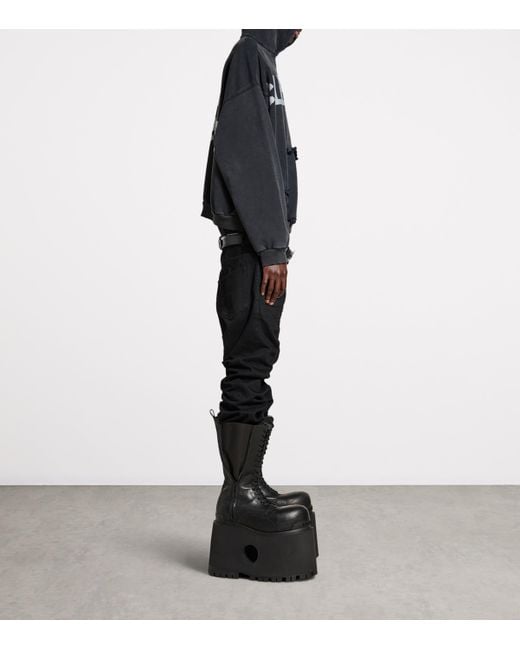 Balenciaga Black Hooded Sweatshirt for men