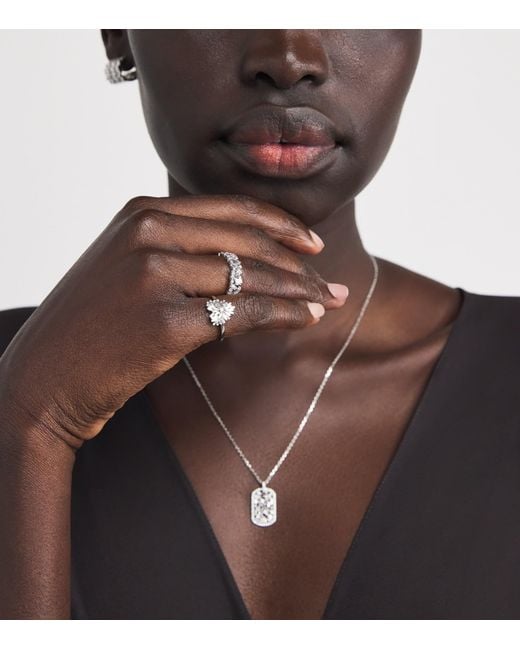 Suzanne Kalan White And Diamond Classic Small Heart Ring