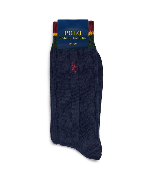 Polo Ralph Lauren Blue Cotton Polo Pony Socks for men