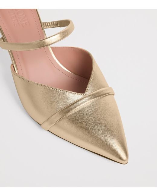 Malone Souliers Natural Nappa Leather Frankie Heeled Mule