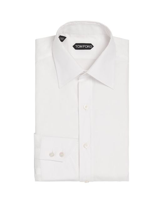 Tom Ford White Cotton Slim Shirt for men
