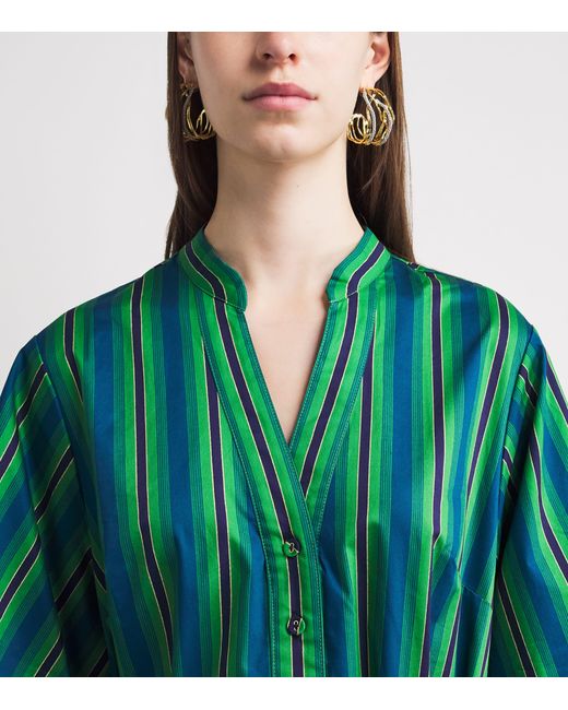 ALÉMAIS Green Organic Cotton Margo Midi Tunic Dress