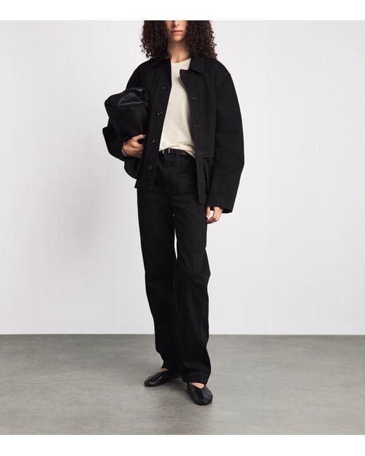 Lemaire White Cotton Ribbed Long-Sleeve T-Shirt
